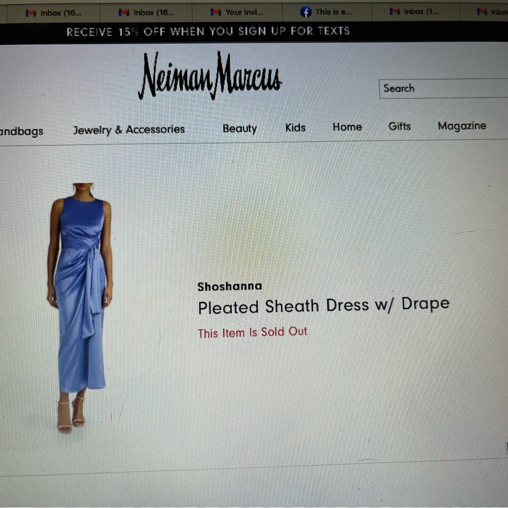 Shoshanna sheath dress size 4. worn once.